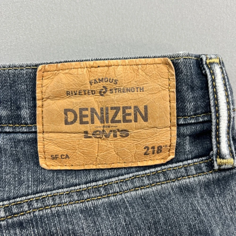 Denizen From Levi's 218 Straight Fit Jeans Men 34x34 Blue Denim Low Rise Zip Fly
